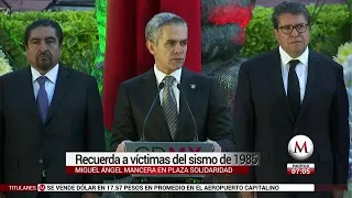 Mancera recuerda a víctimas del sismo de 1985