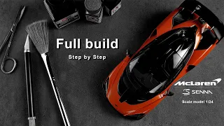 McLaren Senna | Scale model build | Step by step | Tamiya | 1/24 | ASMR