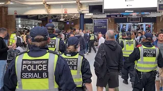 Tottenham Fans on the way to West Ham