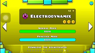 Geometry Dash Lite【2.21】- Electrodynamix 100% Complete [All Coins]