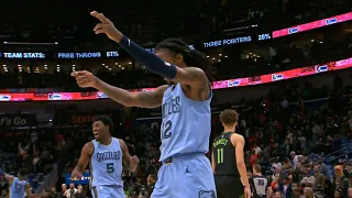 Ja Morant does gun shooting celebration after dagger dunk vs Pelicans 😭