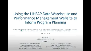 Using the LIHEAP Data Warehouse to Inform Program Planning