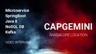 Capgemini | Java Microservice SpringBoot real time interview | Video Interview