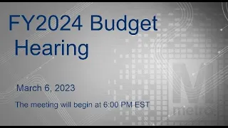 FY2023 Budget Hearing Meeting March 6, 2023