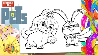 Coloring The Secret Life of Pets 2 - Daisy and Snowball Coloring Book & Pages