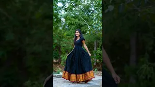 Silk Gown Design Ideas from Old Saree ||Long Dresses Made out of Old Saree #shorts #longdress