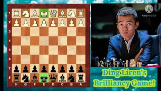 Brilliant Chess Game By Ding Liren! Ding Liren's Immortal Chess Game!Queen Sac! Double Rook Sac!