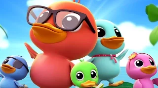 five little ducklings | songs for kids | baby rhymes by farmees