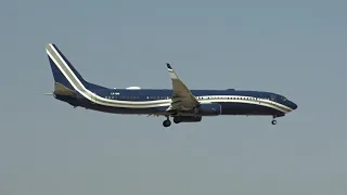 Private Boeing 737-900 LX-DIO Landing Malaga LEMG