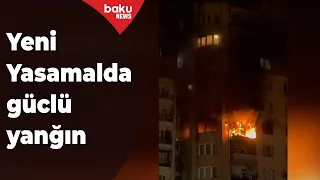 Yasamalda hündürmərtəbəli binada yanğın baş verib - Baku TV