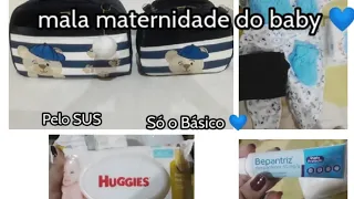 MALA MATERNIDADE DO BABY💙PELO SUS  | SÓ O BÁSICO 💙 GRÁVIDA AOS 18