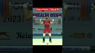 N.Ajith 🇮🇳 73kg (c&j-170kg) win gold medal for 2023 CWC India #shorts #weightlifting #2023cwc