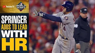 Astros George Springer pours it on with tape-measure HR shot in World Series Game 5 | MLB Highlights