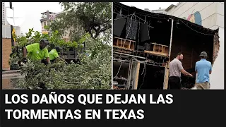 Paredes derribadas e inundaciones: los estragos tras el paso de fuertes tormentas en Houston