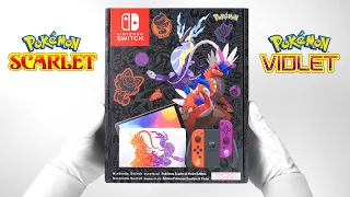 Nintendo Switch OLED Pokémon Scarlet & Violet Console Unboxing + Silver Tempest Cards