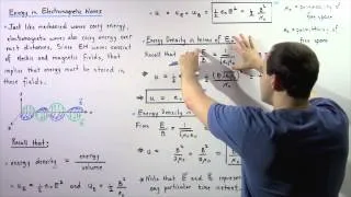 Energy Density of Electromagnetic Waves