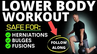 Leg Workout Herniated Disc: FOLLOW ALONG Herniated or Bulging Disc friendly leg workout