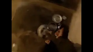 Czech Man Kicks Pans Down Stairs