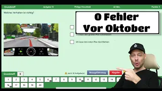 Führerschein Prüfung vor dem 1. Oktober/ 30 Fragen/0Fehler