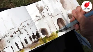 How to Sketch ARCHITECTURE in Watercolor: Lisbon Monastery in Portugal