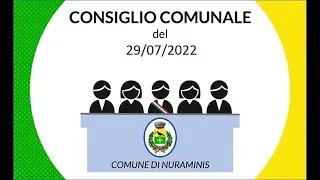 Consiglio comunale del 29 luglio 2022 - Comune di Nuraminis