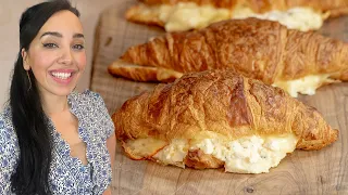 Greek Tiropita filled Croissants (feta cheese croissants)