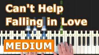 Can't Help Falling In Love - Piano Tutorial EASY - Elvis Presley - Sheet Music (Synthesia)