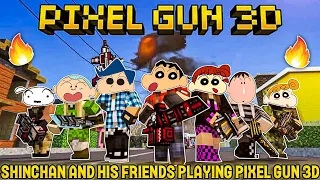 Shinchan playing pixel gun 3d 😱🔥 | Pixel gun 3d hindi gameplay | Funny game 😂