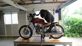 Suzuki GT250B - First start up after restoration