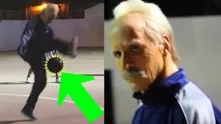 Grandpa with Lionel Messi Skills, Tricks them all