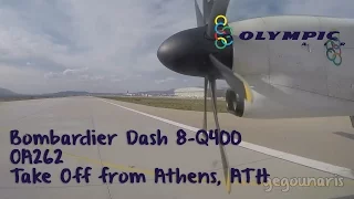 Take Off from Athens International Airport (ATH/ LGAV) with Bombardier Dash 8 Q400