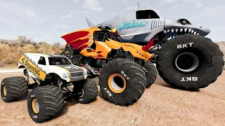 Big & Small Monster Trucks Mud Battle #11 | BeamNG Drive - Griff's Garage