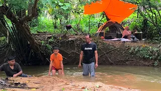 Camping diguyur hujan deras.edisi paket lengkap 🥰🥰