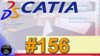 01-156 CATIA v5 TUTORIAL surface design: ( Tritangent Fillet )