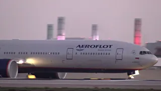 [HD] Aeroflot Boeing 777-300 (ER) evening departure from LAX | VQ-BQE | LAX - MOSCOW