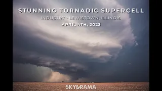 Stunning, Damaging Tornadic Supercell in Illinois! (Industry, Lewistown) April 4th, 2023