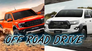 NEW TOYOTA HILUX GR SPORT 2024 | NEW FORD RANGER RAPTOR 2024 | Off-Road Drive Pickup truck