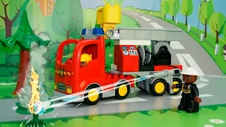 Пожарная машина у #видео для детей - Лесной пожар. Развивающие игрушечные видео для детей..
