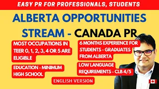 2024 - ALBERTA OPPORTUNITIES STREAM (ALBERTA PNP) - LOW IELTS SCORE - CANADIAN PR | ENGLISH VERSION