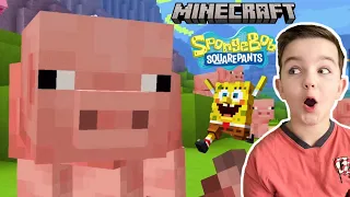 Pigs & Frogs meet Spongebob | Minecraft gameplay with Ima