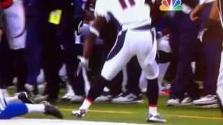 Trindon Holliday gets blasted by the kicker!
