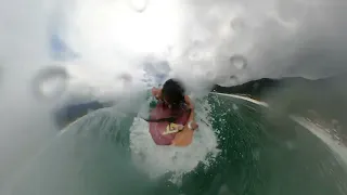 Maresias bodyboard , dentro do mar, 4K