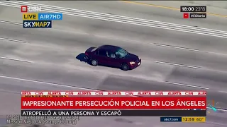 Impresionante persecución policial en Los Ángeles