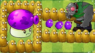 Fume-shroom vs Tall-nut vs 999 Gargantuar in Plants vs Zombies Hack