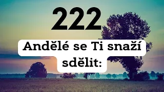 Andělé Ti vzkazují 👼💫 | 222 andělské číslo Ti říká