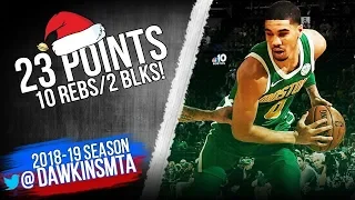 Jayson Tatum Full Highlights in 2018 Christmas  Celtics vs 76ers   23 Pts 10 Rebs!  FreeDawkins