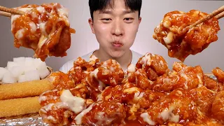 슈프림양념치킨 진짜 맛있네요 ㅎㅎ ASMR MUKBANG SWEET SPICY CHICKEN EATING SHOW