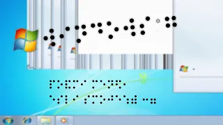 How does Windows work in Braille font?