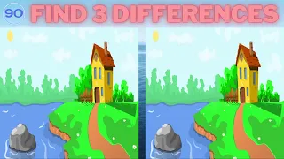 Find 3 Differences in 90 Seconds | 3 Games | Exercise Your Brain | Video 352