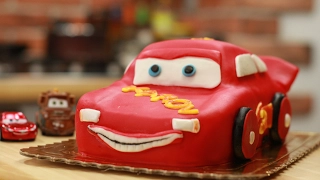 Tort autko zigzag, Disney Lightning McQueen , Cars Cake Tutorial ,  Jak zrobić tort ?